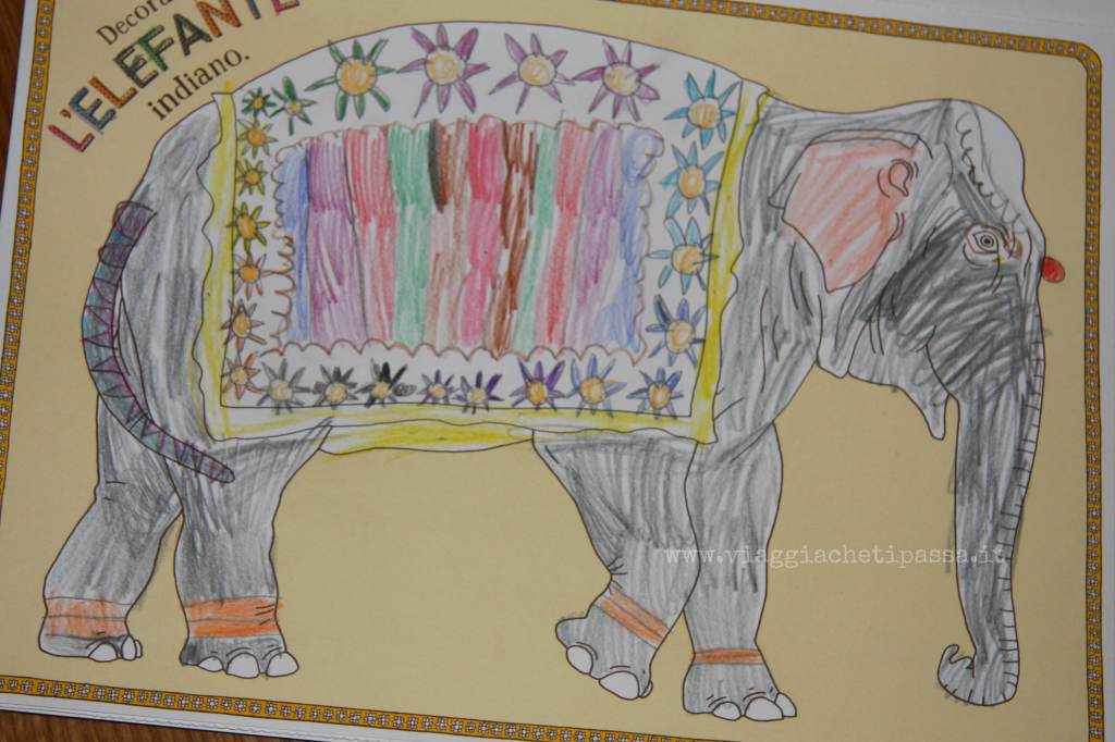il gioco delle mappe decora l'elefante indiano